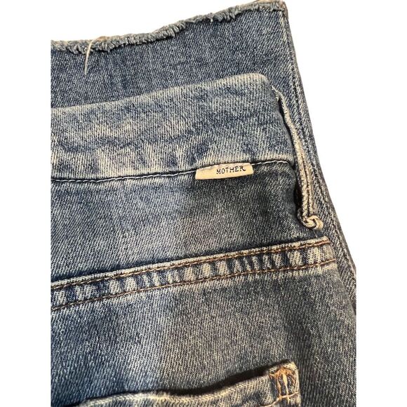 Mother Women's High Waisted Ankle Fray Distressed Jeans Size 30 Blue - Picture 11 of 12